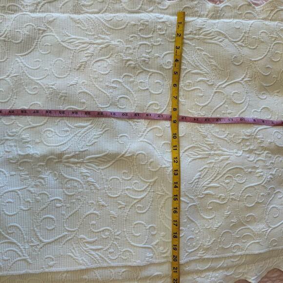 Pillowcase large sham white cottage shabby chic accent cover - Picture 2 of 6